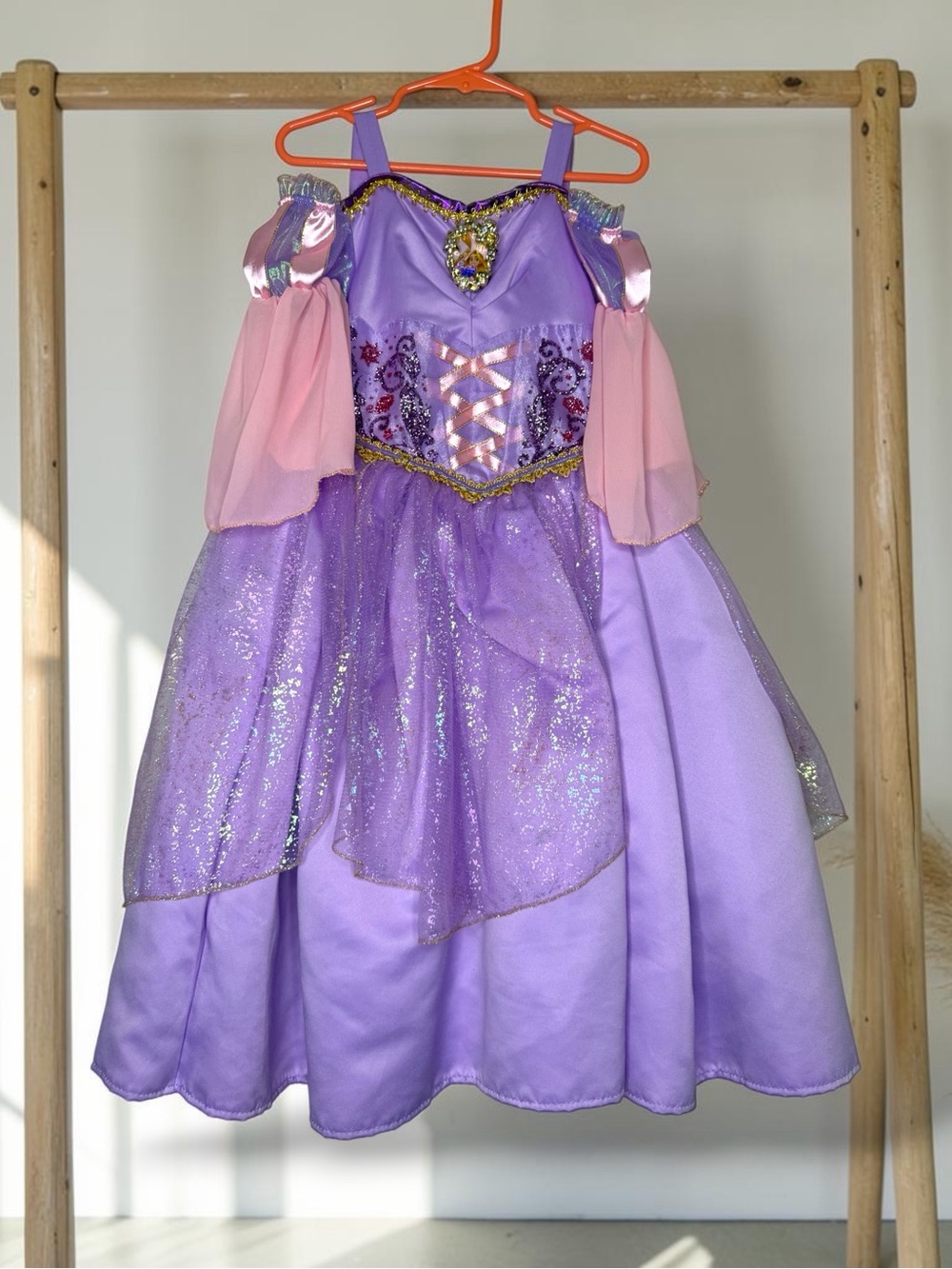 Disney Lavender and Pink Sparkle Princess Rapunzel Costume Dress Size 4